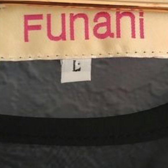 Funani Lemon NWOT Sleeveless Mini Gathered Waist Super Fun Dress SZ L - Picture 2 of 5